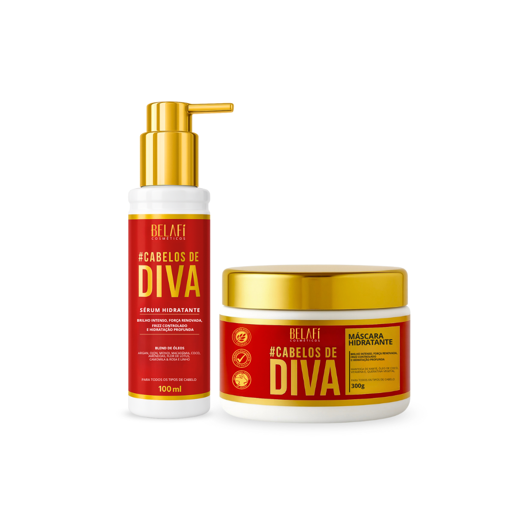 Kit Hidratante Cabelos de Diva Sérum 100ml + Máscara 300g