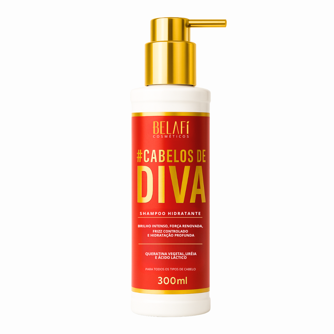 Shampoo hidratante Cabelos de Diva Força e brilho de Salão 300ml