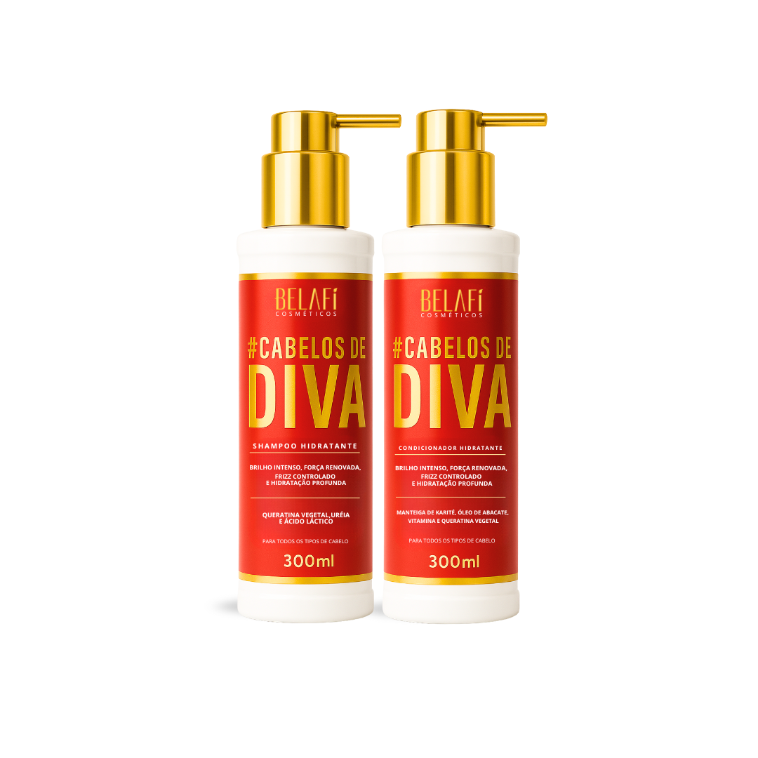 Kit Hidratante Cabelos de Diva Shampoo + Condicionador 300ml